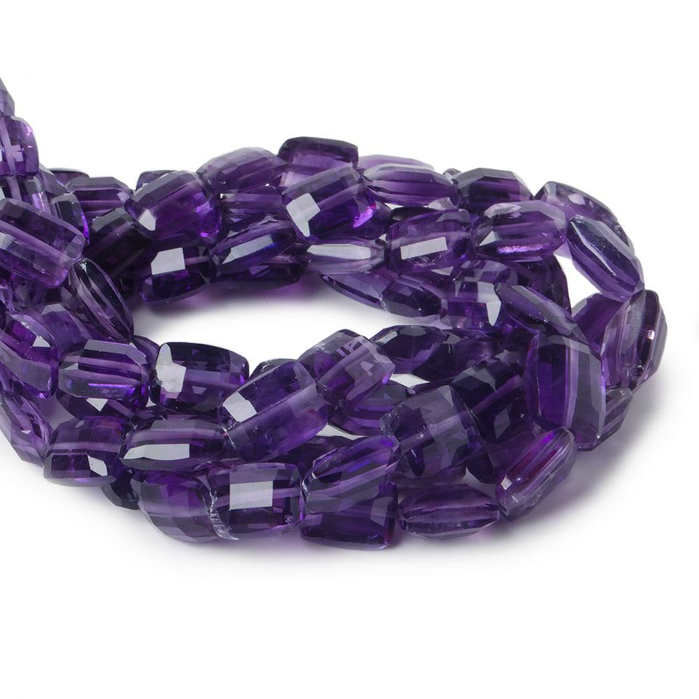 8x6-11x8mm Amethyst Checkerboard Rectangles 8.5 inch 23 beads A - Beadsofcambay.com