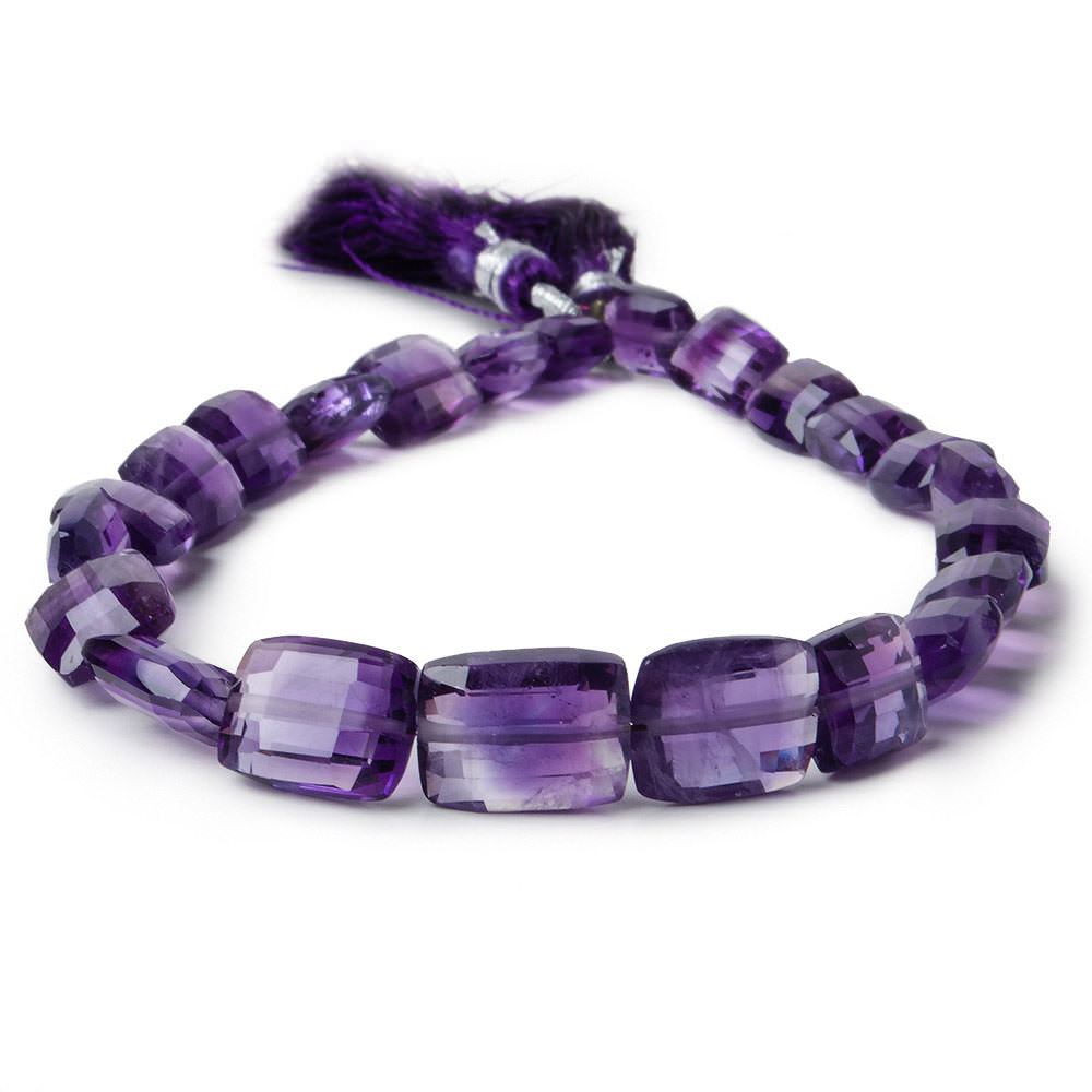 8x6-11x8mm Amethyst Checkerboard Rectangles 8.5 inch 23 beads A - Beadsofcambay.com