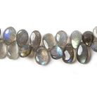 8x6-12x6mm Labradorite Beads Plain Pear 8 inch 51 pieces - Beadsofcambay.com