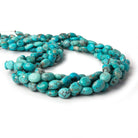 8x6-12x9mm Sleeping Beauty Turquoise with Pyrite plain nugget beads 18.5 inch 47 pcs - Beadsofcambay.com