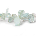 8x6-13x9mm Aquamarine Top Drilled Natural Crystal Chips 16 inch 78 beads - Beadsofcambay.com