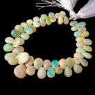 8x6-16x12mm Ethiopian Opal Plain Pear Beads 7.5 inch 55 pcs A Grade - Beadsofcambay.com