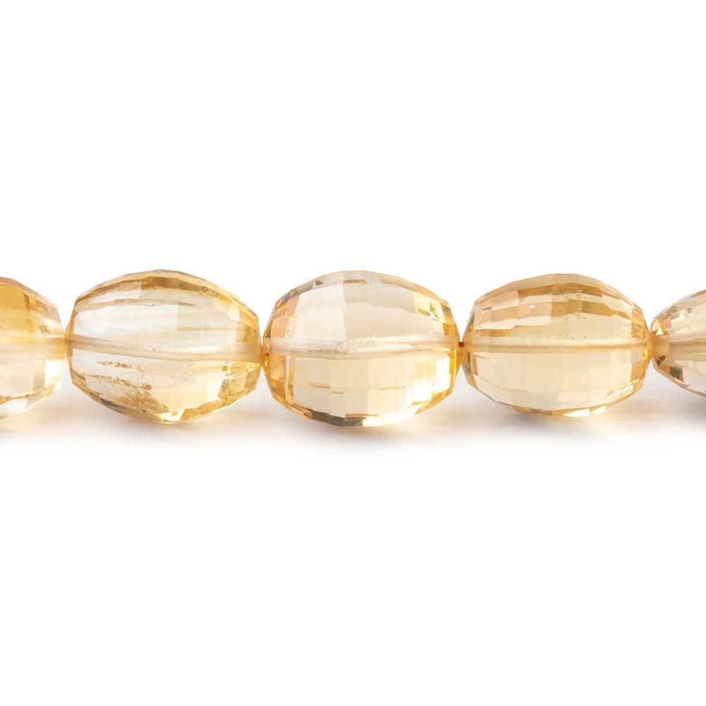 8x6-16x9mm Citrine Checkerboard Faceted Oval Beads 18 inch 46 beads - Beadsofcambay.com