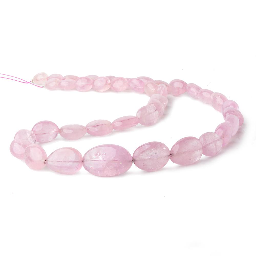 8x6-18x13mm Morganite plain nugget beads 18 inch 39 pieces A - Beadsofcambay.com