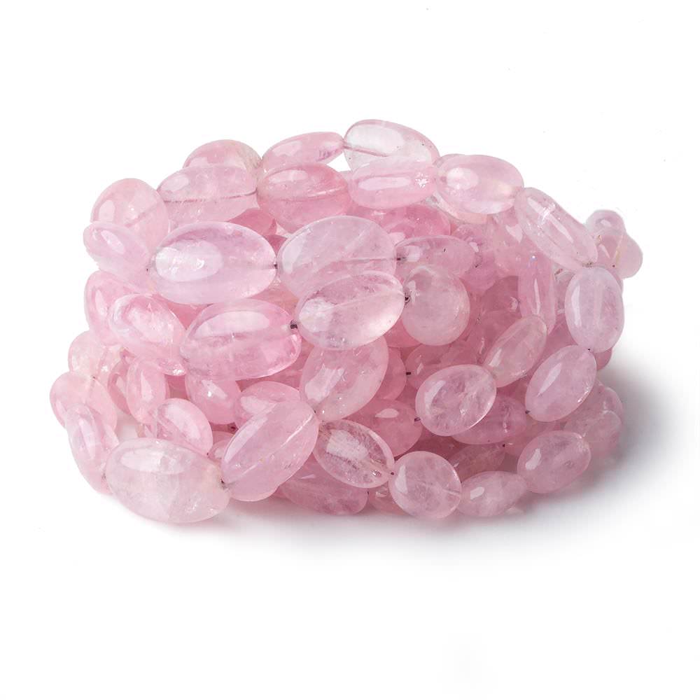 8x6-18x13mm Morganite plain nugget beads 18 inch 39 pieces A - Beadsofcambay.com
