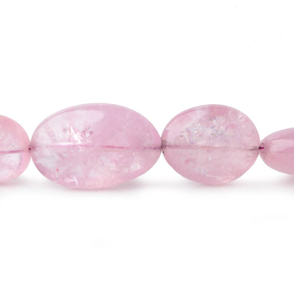 8x6-18x13mm Morganite plain nugget beads 18 inch 39 pieces A - Beadsofcambay.com