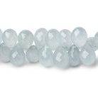 8x6-9x6.5mm Aquamarine Faceted Tear Drop Beads 7.5 inch 70 pieces AAA - Beadsofcambay.com