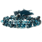 8x6-9x6mm Blue London Topaz Tear Drop Briolette 8.5 inch 72 pieces - Beadsofcambay.com