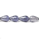 8x6-9x6mm Iolite straight drilled tear drops 8inch 22 beads AA - Beadsofcambay.com