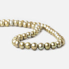 8x6-9x7mm Silver Sage 2.5mm Large Hole Off Round Freshwater Pearl 15 inch 58 pcs - Beadsofcambay.com