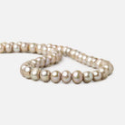 8x6-9x7mm Tea Rose Champagne 2.5mm Large Hole Off Round Freshwater Pearl 15 inch 59 pcs - Beadsofcambay.com