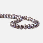 8x6-9x7mm Tri Color Peacock 2.5mm Large Hole Off Round Freshwater Pearl 15 inch 58 pcs - Beadsofcambay.com