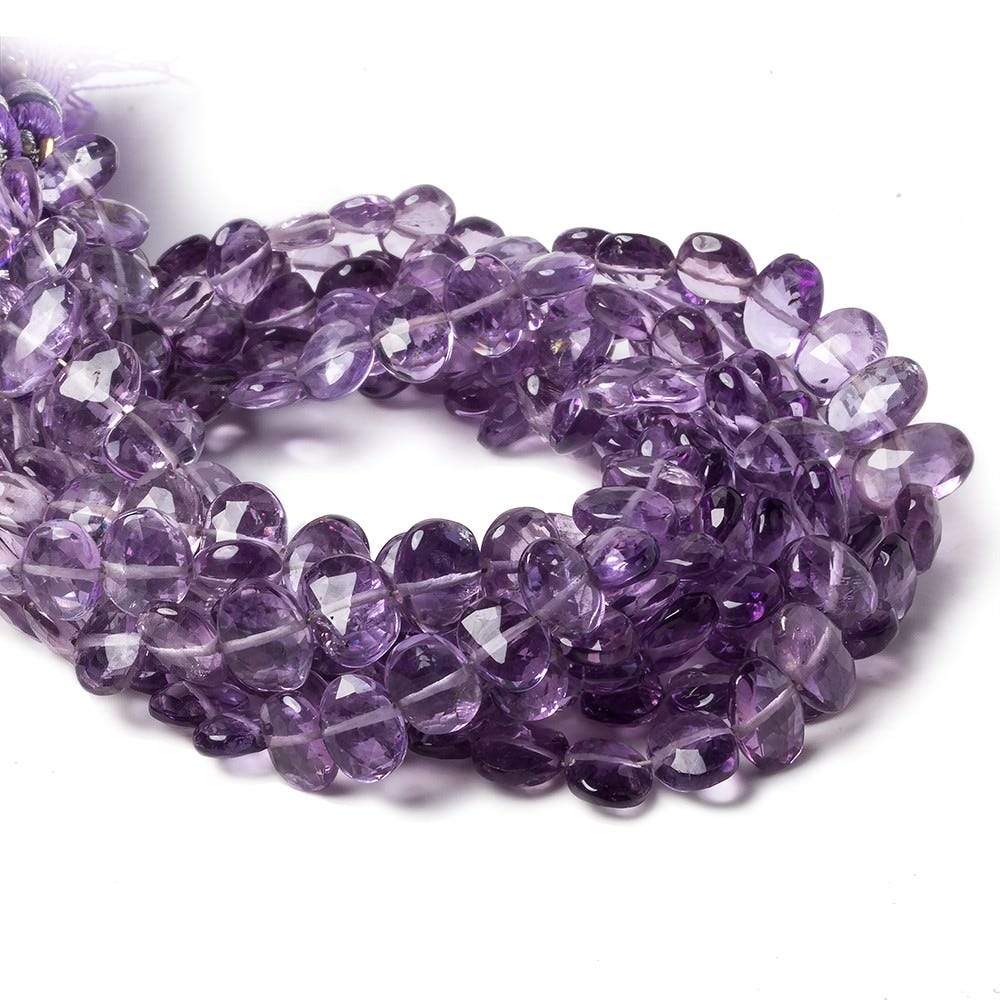 8x6 Amethyst Side Drilled Faceted Oval Beads 8 inch 32 pieces - Beadsofcambay.com