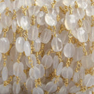 8x6mm Champagne Chalcedony faceted Oval Gold plated Chain by the foot 22 pieces - Beadsofcambay.com