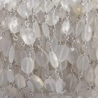 8x6mm Champagne Chalcedony faceted Oval Silver plated Chain by the foot 22 pieces - Beadsofcambay.com