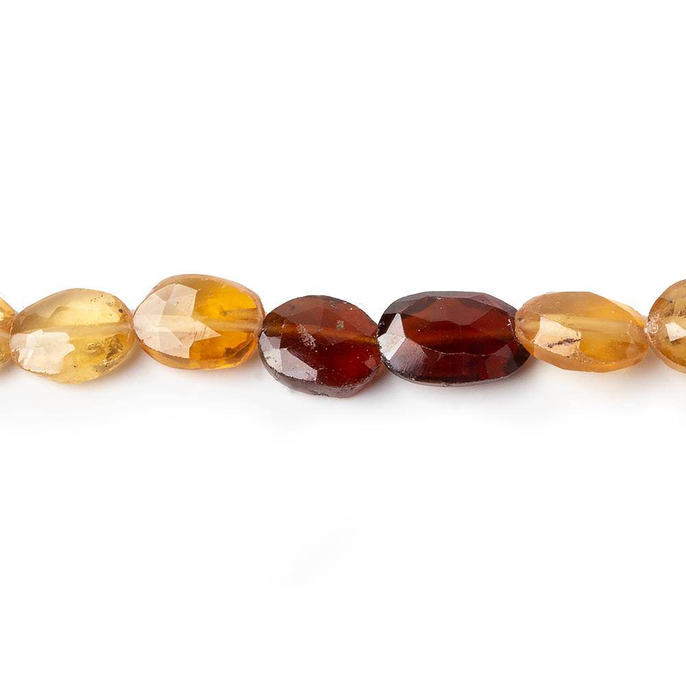 8x6mm Shaded Hessonite Garnet Straight Drill Faceted Ovals 12.75 inch 40 pcs - Beadsofcambay.com