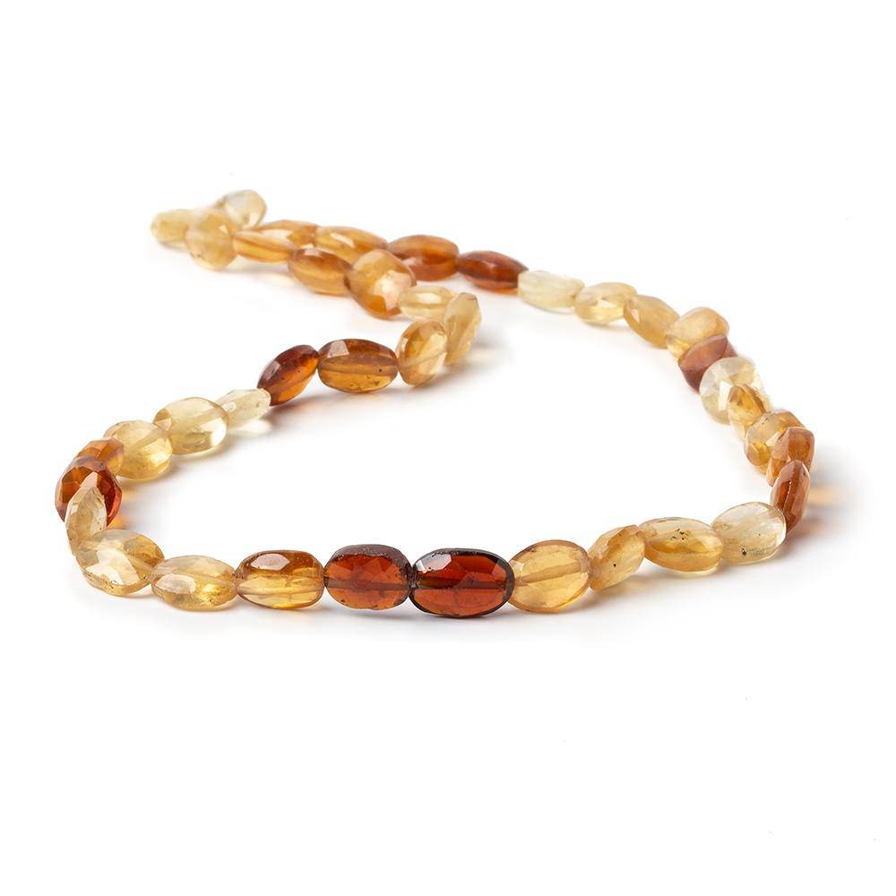 8x6mm Shaded Hessonite Garnet Straight Drill Faceted Ovals 12.75 inch 40 pcs - Beadsofcambay.com