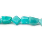 8x7-10x7mm Amazonite angular faceted nuggets 8 inch 22 pieces - Beadsofcambay.com