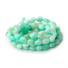 8x7-10x8mm Tanzanian Green Opal Plain Oval Beads 17.75 inch 48 pieces - Beadsofcambay.com