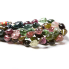 8x7-11x7mm Multi Color Tourmaline Faceted Tear Drop Beads 8 inch 18 pieces - Beadsofcambay.com