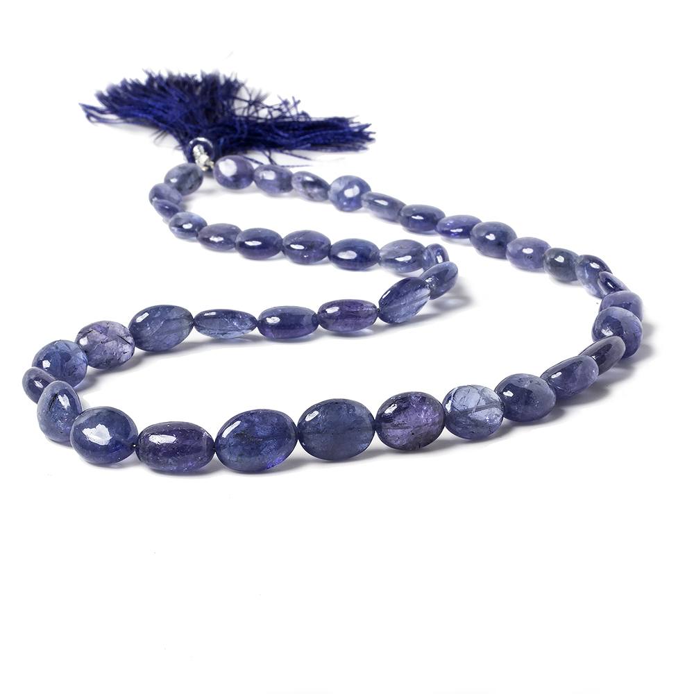 8x7-11x9mm Tanzanite unfaceted nugget beads 17 inch 43 pieces AA Grade - Beadsofcambay.com