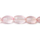 8x7-12x8mm Rose Quartz faceted oval beads 7.75 inch 18 pieces A - Beadsofcambay.com