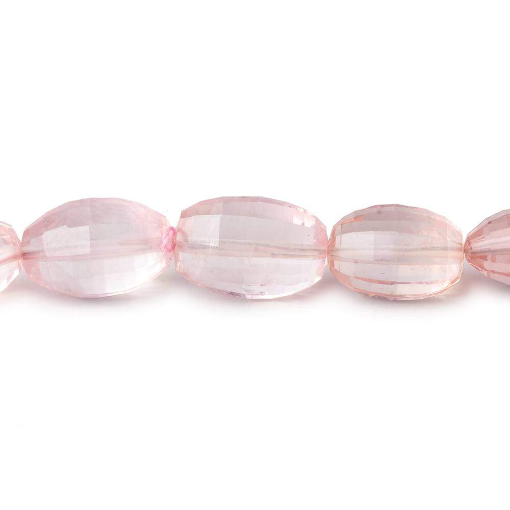 8x7-12x8mm Rose Quartz faceted oval beads 7.75 inch 18 pieces A - Beadsofcambay.com