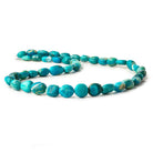 8x7-12x9mm Blue Peruvian Opalina Plain Nugget Beads 18 inch 42 pieces 1mm Hole - Beadsofcambay.com