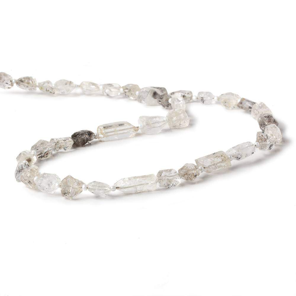 8x7-14x5mm Double Terminated Quartz Natural Crystal Beads 16 inch 42 pcs - Beadsofcambay.com