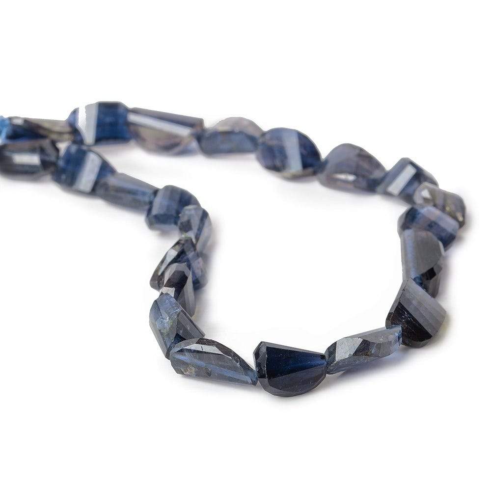 8x7-14x5mm Iolite Half Moon Barrel Faceted Beads 8.5 inch 22 pieces A - Beadsofcambay.com