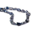 8x7-14x5mm Iolite Half Moon Barrel Faceted Beads 8.5 inch 22 pieces A - Beadsofcambay.com