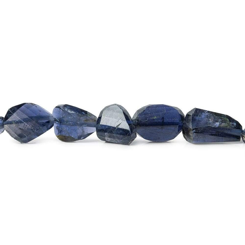 8x7-14x5mm Iolite Half Moon Barrel Faceted Beads 8.5 inch 22 pieces A - Beadsofcambay.com