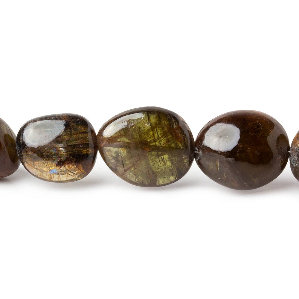 8x7-16x13mm Andalusite plain nugget beads 19 inch 35 pieces - Beadsofcambay.com