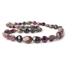 8x7-17x12mm Multi color Sapphire & Ruby plain nuggets 18 inch 41 beads A - Beadsofcambay.com