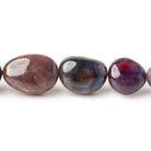 8x7-17x12mm Multi color Sapphire & Ruby plain nuggets 18 inch 41 beads A - Beadsofcambay.com