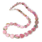 8x7-18x13mm Watermelon Tourmaline Slice Beads 18 inch 39 pieces AAA - Beadsofcambay.com