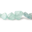 8x7-18x20mm Aquamarine Faceted Nugget Beads 16 inch 34 pieces - Beadsofcambay.com