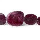 8x7-25x21mm Ruby Plain Slice Beads 15 inch 26 pieces - Beadsofcambay.com