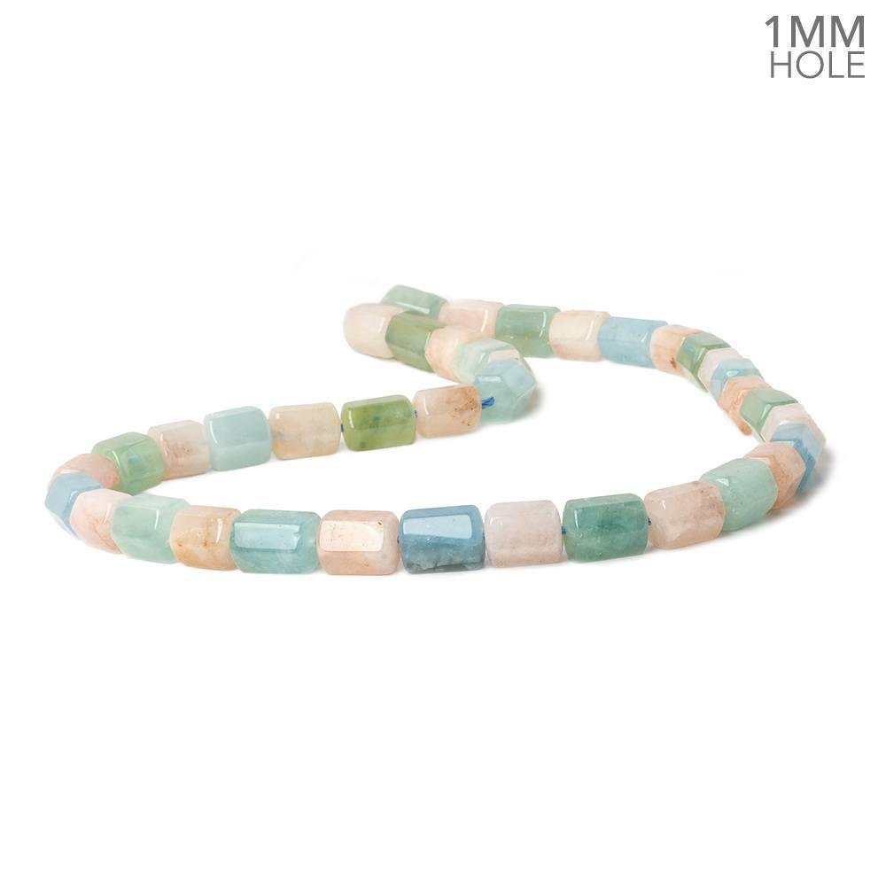 8x7-8x13mm Multi Beryl Hexagon Tubes 16 inch 32 large hole beads AA - Beadsofcambay.com