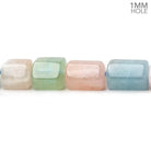 8x7-8x13mm Multi Beryl Hexagon Tubes 16 inch 32 large hole beads AA - Beadsofcambay.com