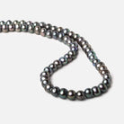 8x7-9x7mm Pistachio Peacock Off Round 2.5mm Large Hole Freshwater Pearl 55 pcs - Beadsofcambay.com