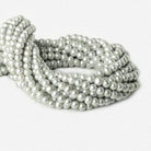 8x7-9x7mm Silver 2.5mm Large Hole Off Round Pearl 16 inch 55 pieces - Beadsofcambay.com