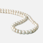 8x7-9x7mm Venetian Silver Off Round 2.5mm Large Hole Freshwater Pearl 55 pcs - Beadsofcambay.com