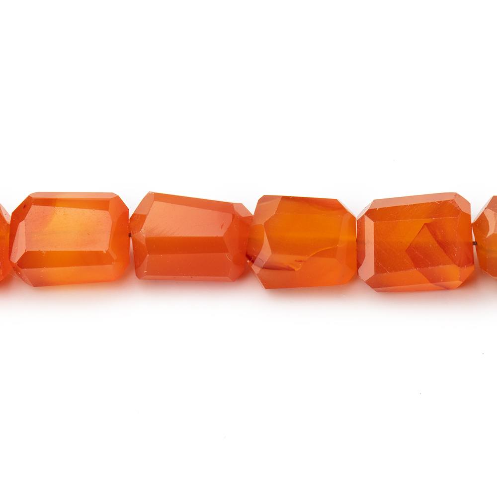 8x7-9x8mm Carnelian Faceted Nugget Beads 14 inch 38 pieces - Beadsofcambay.com