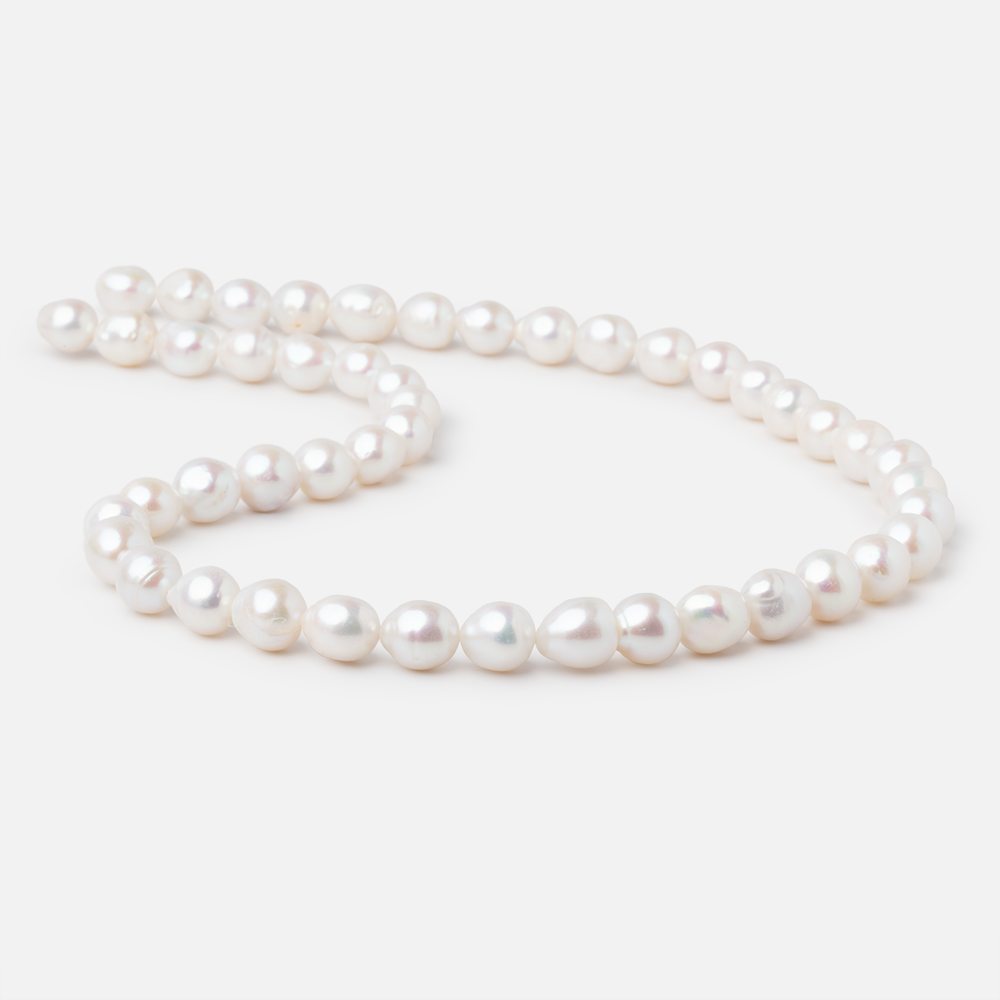 8x7-9x8mm Off White Petite Ultra Baroque Freshwater Pearls 15.5 inch 46 Beads AA - Beadsofcambay.com