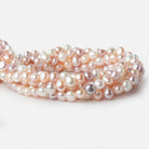 8x7-9x8mm TriColor Side Drill Baroque Freshwater Pearl 16 inch 49 pieces A - Beadsofcambay.com