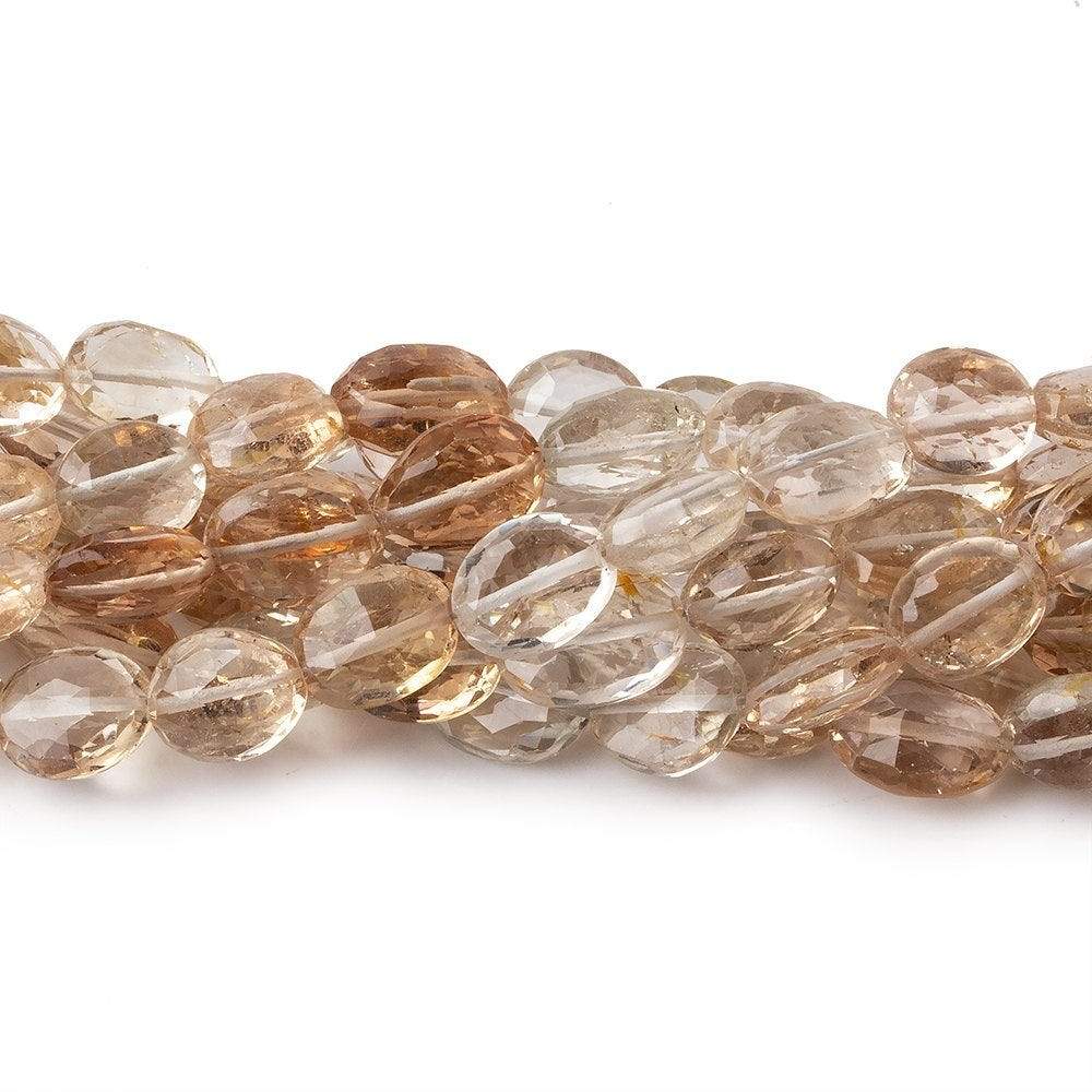8x7.5-10x7mm Multi Color Topaz Faceted Oval Beads 8 inch 22 beads A - Beadsofcambay.com