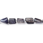 8x7.5-11x9mm Iolite Faceted Nugget Beads 14 inch 31 pieces - Beadsofcambay.com
