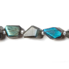 8x7.5-15x8mm Labradorite straight drilled faceted nuggets 14 inch 25 beads - Beadsofcambay.com