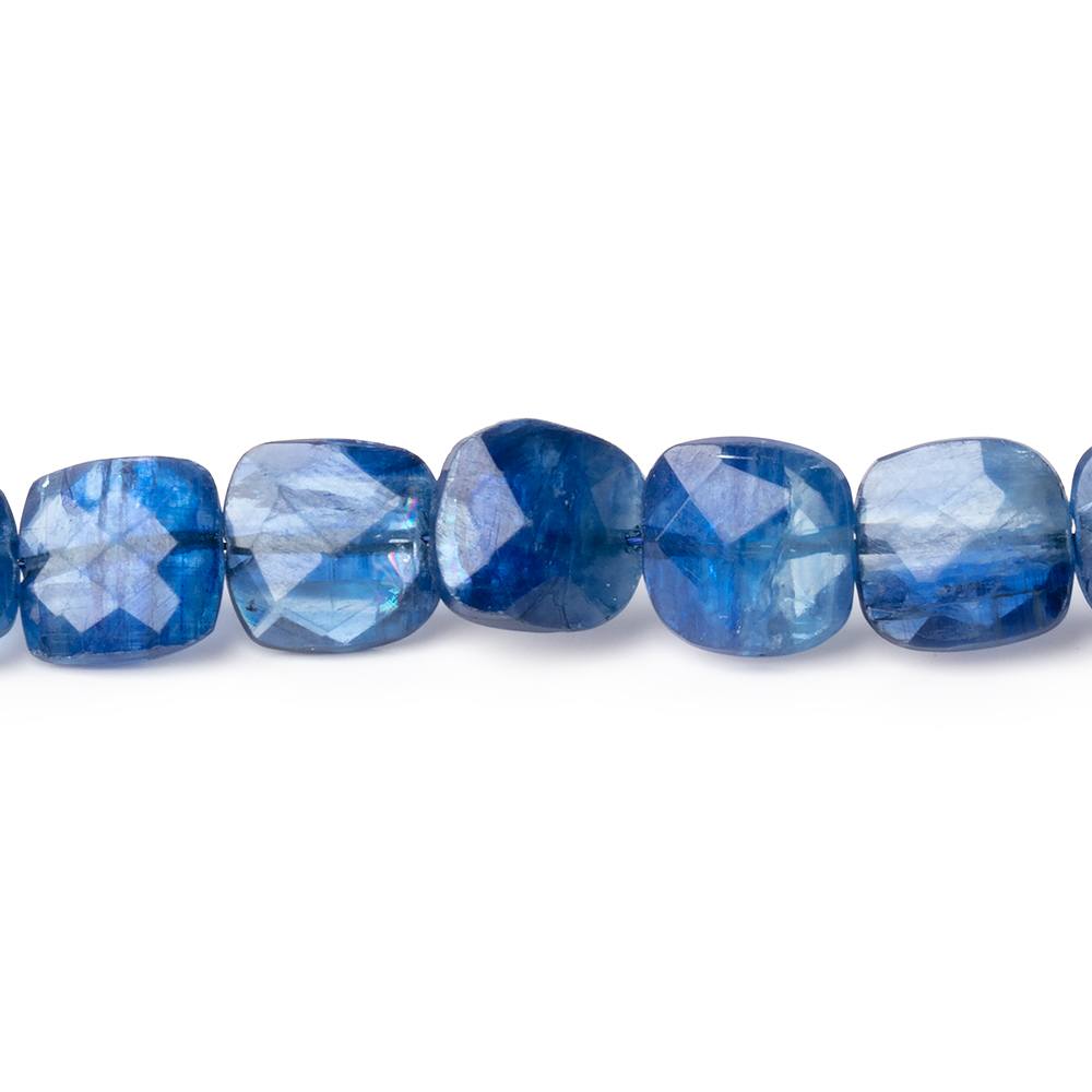 8x7.5mm Kyanite Faceted Pillow Beads 16 inch 49 pieces AA - Beadsofcambay.com